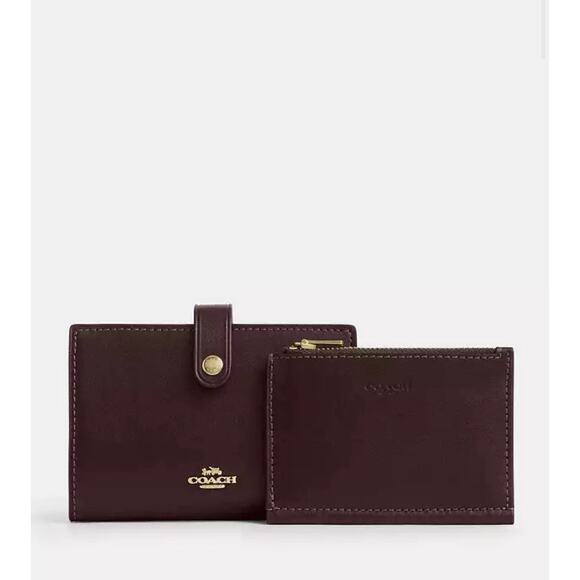 NWT Coach 2-in-1 Wallet Smooth Leather CCL71 IM/ESPRESSO Gold - Picture 8 of 11